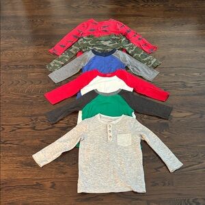 Six Assorted Boys Long Sleeve Shirts, Old Navy and Cat & Jack, size 4T